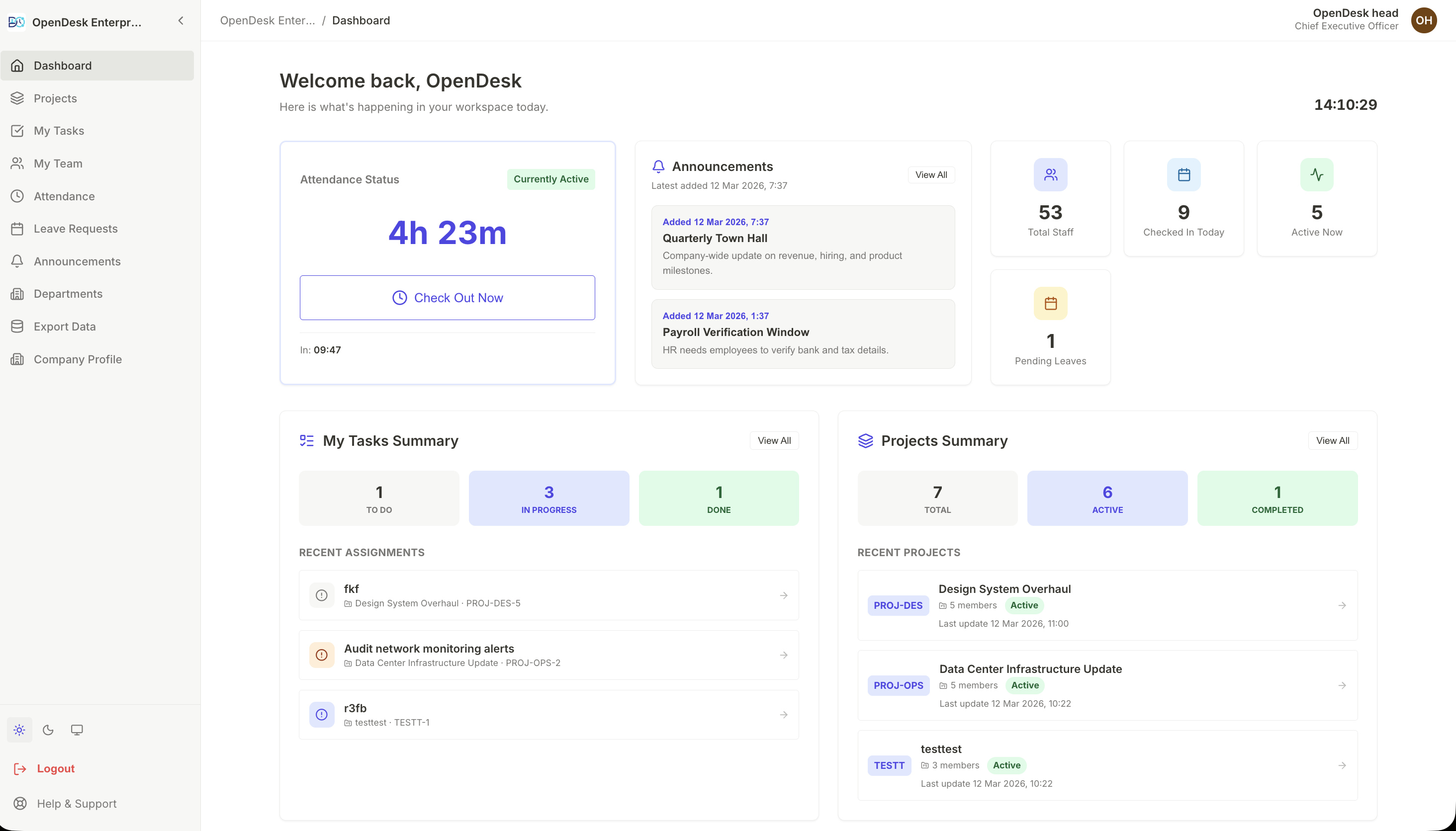 OpenDesk247 dashboard preview